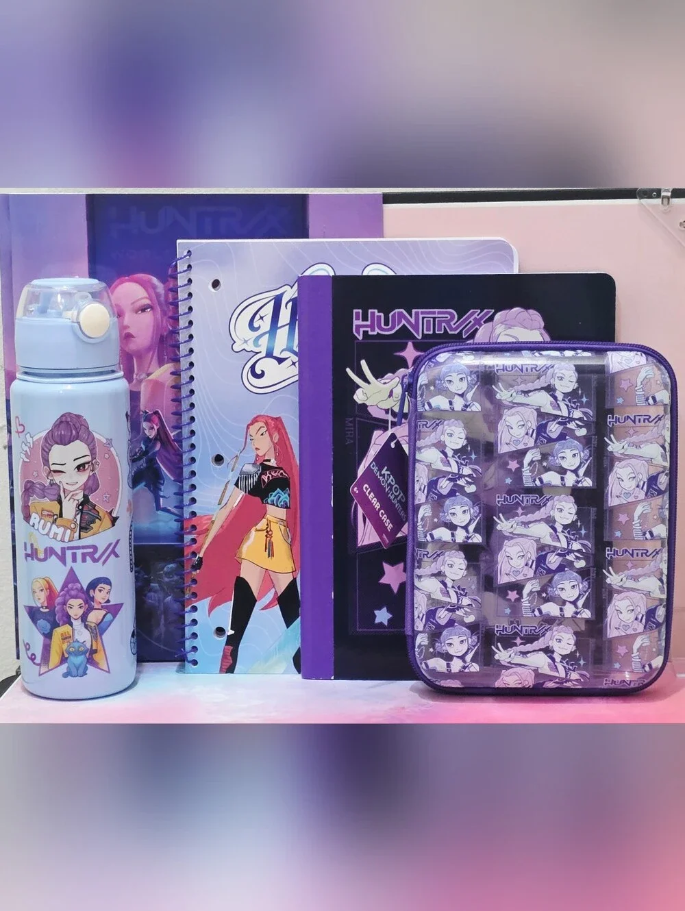 K-POP Demon Hunters School Supplies Notebooks, Folder, Pencil Case, Water Bottle